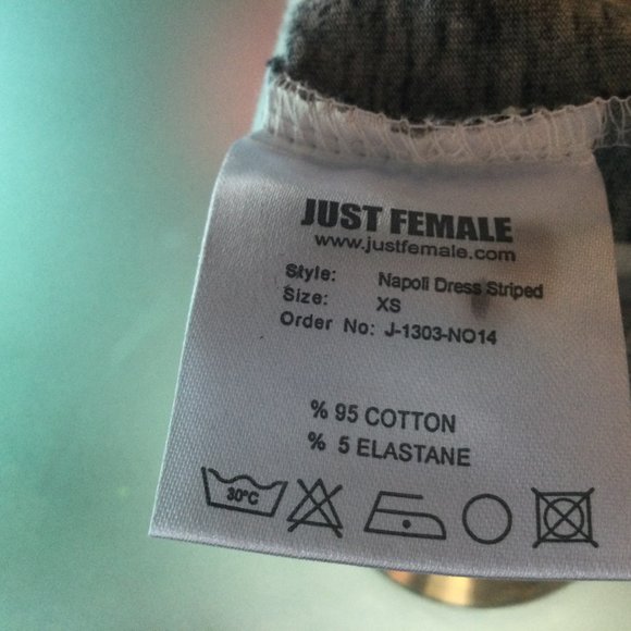 JUST FEMALE black/white stripes dress  - NEW - Picture 6 of 6